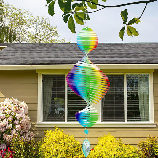 (NEW) Rainbow Helix Wind Spinner